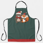 Weihnachten/Winter Süßer Bär & Fuchs Schürze (Vorderseite)
