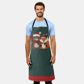 Weihnachten/Winter Süßer Bär & Fuchs Schürze (Getragen)