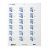 Weihnachten Winter Szene Weihnachtsziege Geschenkt Adressaufkleber (Vorne)