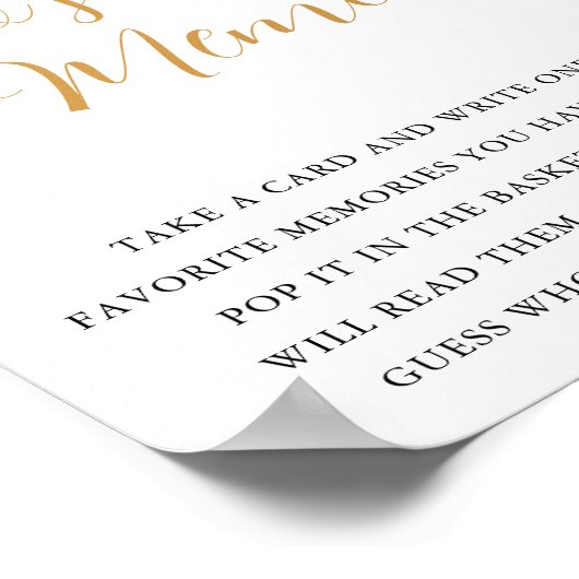 Weihnachten Winter Wer das Memory Brautparty Game  Poster (Ecke)