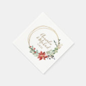 Weihnachten Winter Winter Moderner Kranz Rot Serviette (Ecke)