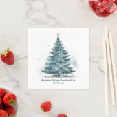 Weihnachten Winter Wonderland Blue Tree Paper Napk Serviette (Beispiel)