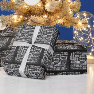 Weihnachten Winter Wortwolke Geschenkpapier