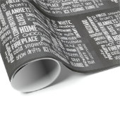 Weihnachten Winter Wortwolke Geschenkpapier (Rolleneckpunkt)