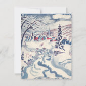 Weihnachten, Winterdorf Schnee Feiertagskarte (Vorderseite)