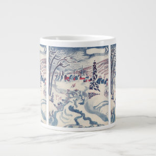 Weihnachten, Winterdorf Schnee Jumbo-Tasse