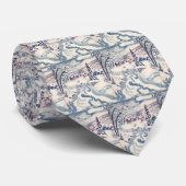 Weihnachten, Winterdorf Schnee Krawatte (Gerollt)