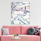 Weihnachten, Winterdorf Schnee Leinwanddruck (Insitu (Wohnzimmer))