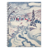 Weihnachten, Winterdorf Schnee Notizblock (Vorderseite)