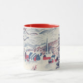 Weihnachten, Winterdorf Schnee Tasse (Zentrum)