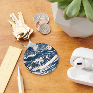 Weihnachten, Wintergebirgslandschaft Schlüsselanhänger