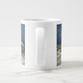 Weihnachten, Winterkirche im Schnee mit dem Mond Jumbo-Tasse (Rückseite)