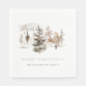 Weihnachten Winterlandschaft Neapel Serviette (Vorderseite)