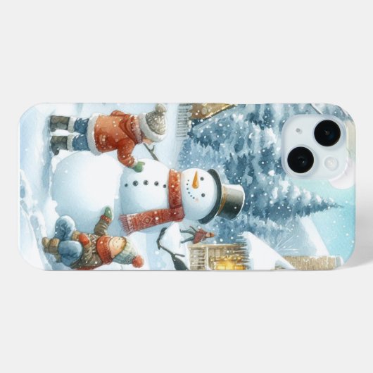 Weihnachten / Wintersaison Schneemann Case-Mate iPhone Hülle (Rückseite (Horizontal))