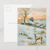 Weihnachten Winterschneelandschaft und Hirschferie (Vorne/Hinten)