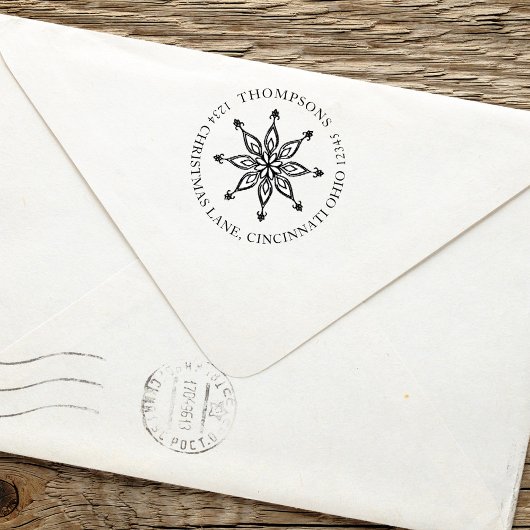 Weihnachten Winterurlaub Einfache Niedliche Schnee Permastempel