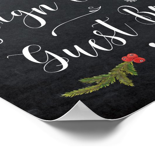 Weihnachten Winterurlaub - Gästebuch (Ecke)