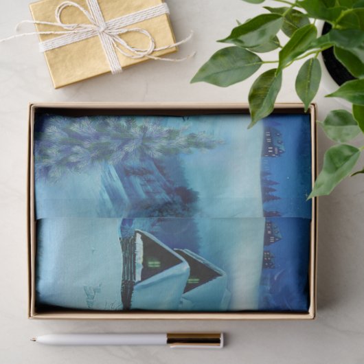 Weihnachten Winterurlaub mit Schneemann Seidenpapier (Geschenk)