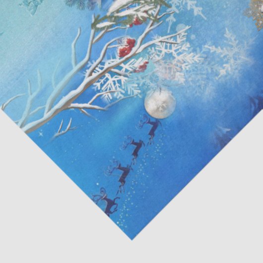 Weihnachten Winterurlaub mit Schneemann Seidenpapier (Ausschnitt)