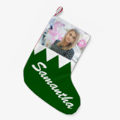 Weihnachten Winterurlaub Personalisiertes Foto Kleiner Weihnachtsstrumpf (Vorderansicht (hängend))