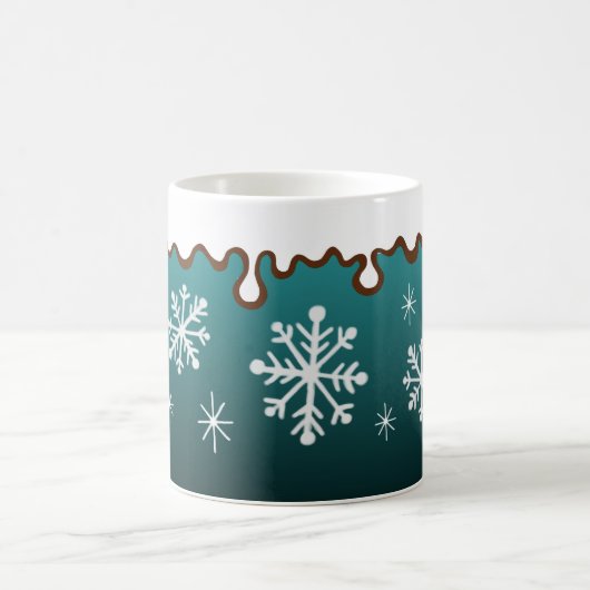Weihnachten Winterurlaub Schneeflocken Kaffeepause Kaffeetasse (Mittel)