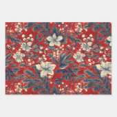 Weihnachten Wintervögel Rustikale Decoupage Vintag Geschenkpapier Set (Vorderseite 2)