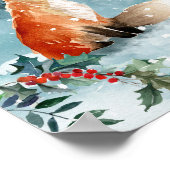 Weihnachten, Winterwald, Fuchs Poster (Ecke)