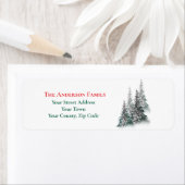 Weihnachten Winterwald Tannen Name Adresse (Insitu)
