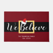 Weihnachten Wir glauben Fußmatte (Vorderseite)