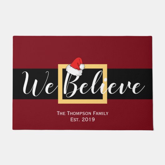 Weihnachten Wir glauben Fußmatte (Vorderseite)