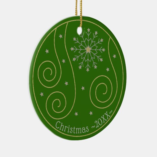 Weihnachten "Wirbel & Twirls" Ornament Persönlich (Rechts)