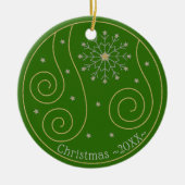 Weihnachten "Wirbel & Twirls" Ornament Persönlich  (Vorne)