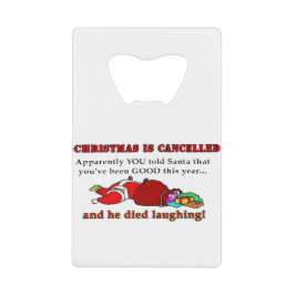 Weihnachten wird abgesagt geldbeutel flaschenöffner