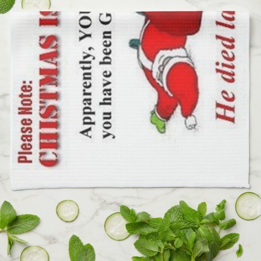 Weihnachten wird abgesagt geschirrtuch (Gefaltet)