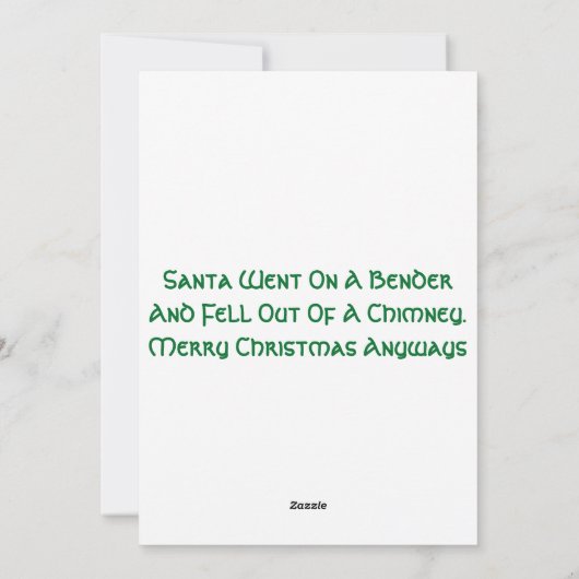 Weihnachten wird abgesagt Karte (Rückseite)