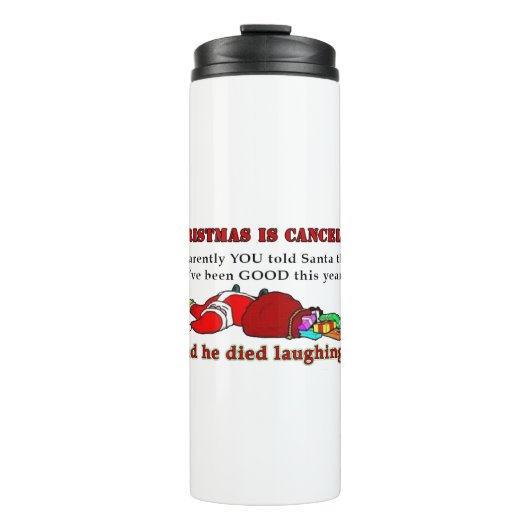Weihnachten wird abgesagt thermosbecher (Vorderseite)