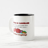 Weihnachten wird abgesagt zweifarbige tasse (Vorderseite Links)
