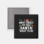 Weihnachten wird dem Weihnachtsmann wahrscheinlich Magnet (Vorderseite/Rückseite)
