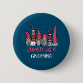 Weihnachten wird Gott Jul Gnome Tomte Xmas Sant. Button (Vorderseite)