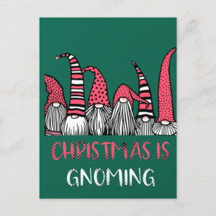 Weihnachten wird Gott Jul Gnome Tomte Xmas Sant. Postkarte