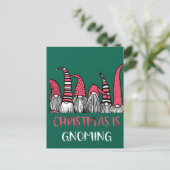 Weihnachten wird Gott Jul Gnome Tomte Xmas Sant. Postkarte (Stehend Vorderseite)