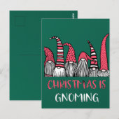 Weihnachten wird Gott Jul Gnome Tomte Xmas Sant. Postkarte (Vorne/Hinten)