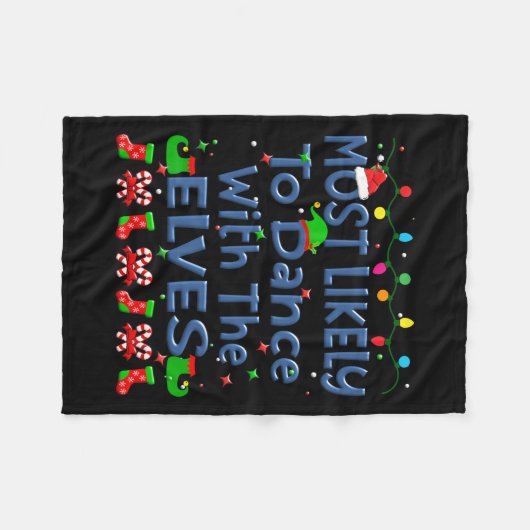 Weihnachten wird höchstwahrscheinlich mit den Elfe Fleecedecke (Vorderseite (Horizontal))