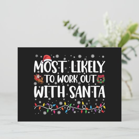 Weihnachten wird höchstwahrscheinlich mit der Fami Einladung (Stehend Vorderseite)