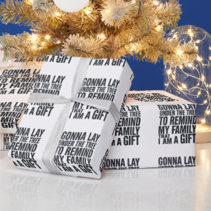 Weihnachten wird unter dem Weihnachtsbaum der Fami Geschenkpapier
