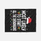 Weihnachten wird wahrscheinlich alle Shenanigans F Fleecedecke (Vorderseite (Horizontal))