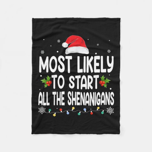 Weihnachten wird wahrscheinlich alle Shenanigans F Fleecedecke (Vorderseite)