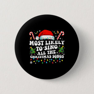 Weihnachten wird wahrscheinlich alle Weihnachtslie Button