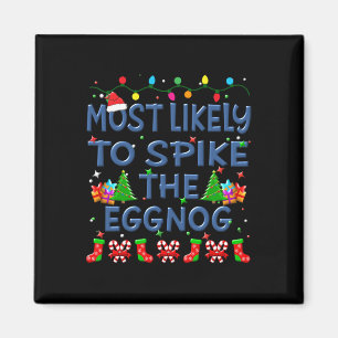Weihnachten wird wahrscheinlich die Eggnog-Familie Magnet