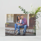 Weihnachten wirklich gesegnete Weihnachtskarte (Stehend Vorderseite)